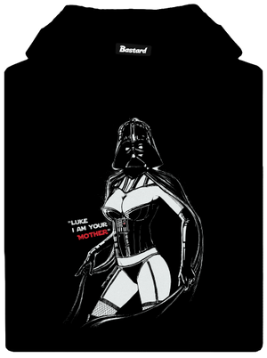 Mrs. Vader dámska mikina klokanka Black