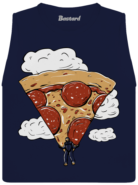 Pizzašutista dámske tielko voľné Navy