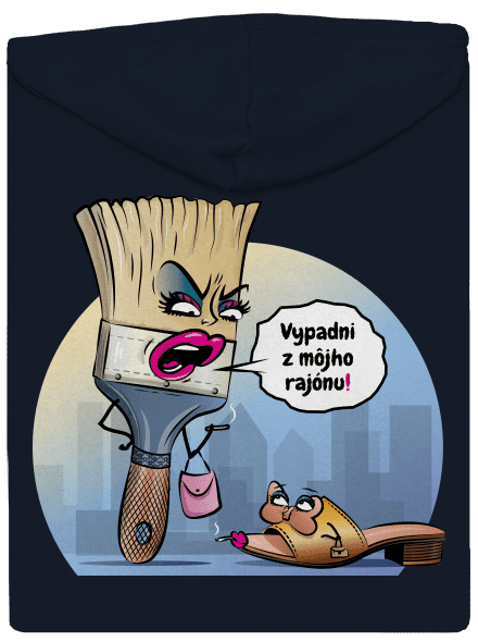 V cudzom rajóne dámska mikina na zips Navy Mal