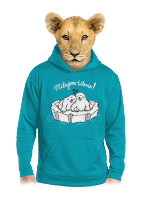 Milujem túlenie detská mikina klokanka Hawaiian Blue