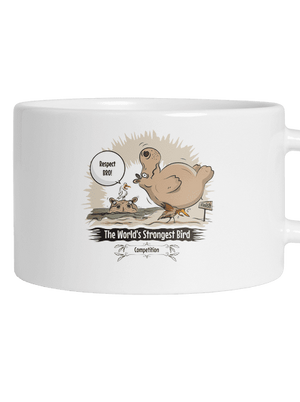 Strongest bird hrnček makronka White