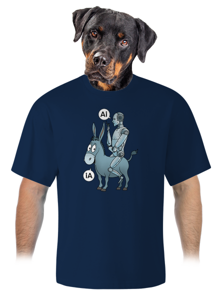 Somár a AI unisex tričko oversized Midnight Blue