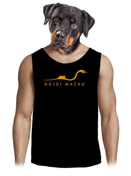 Nájdi mačku pánske tielko Black