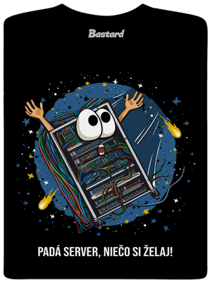 Padá server pánske dlhý rukáv Black