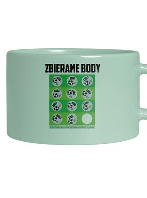 Zbierame body - futbal hrnček makronka Mint Macaron