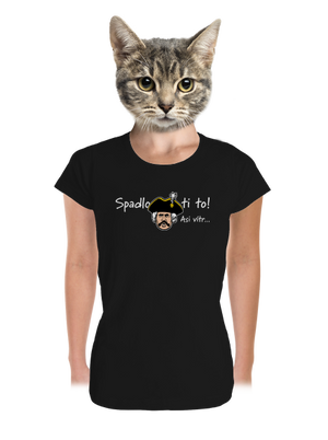 Spadlo ti to dámske tričko prémium Black