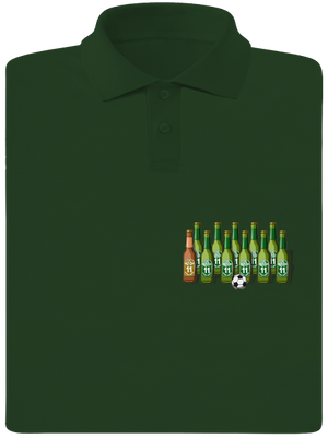 Futbalová jedenástka pánska polokošeľa Bottle Green Mal