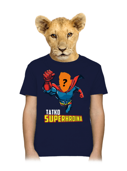 Tatko superhrdina detské tričko Navy