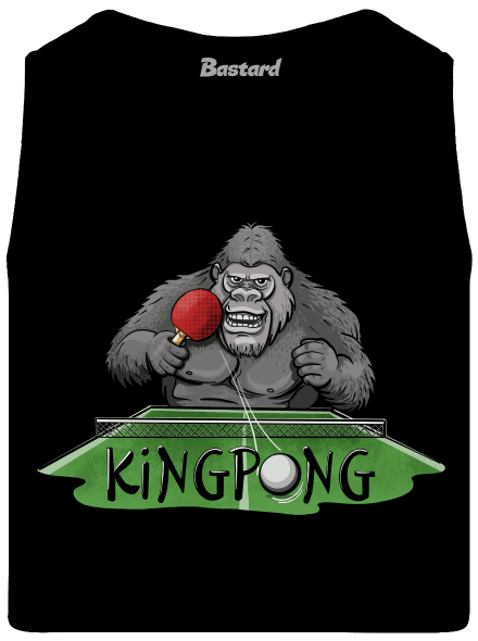 King pong pánske tielko Black