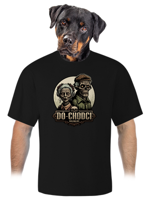 Dô-chodci unisex tričko oversized Black