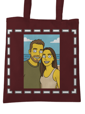 Simpsonovi z vlastnej fotky taška Chocolate