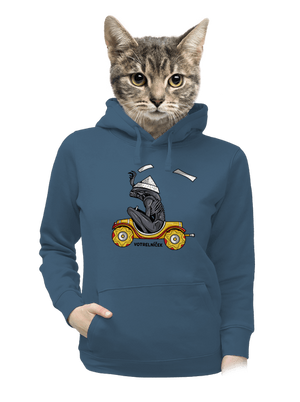 Votrelníček dámska mikina klokanka Denim