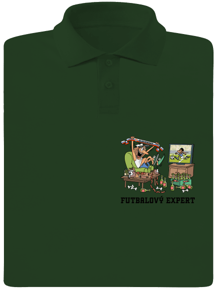 Futbalový expert pánska polokošeľa Bottle Green Mal