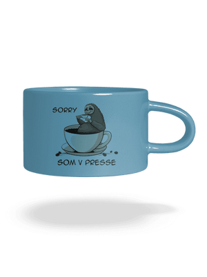 V presse hrnček makronka Blue Macaron