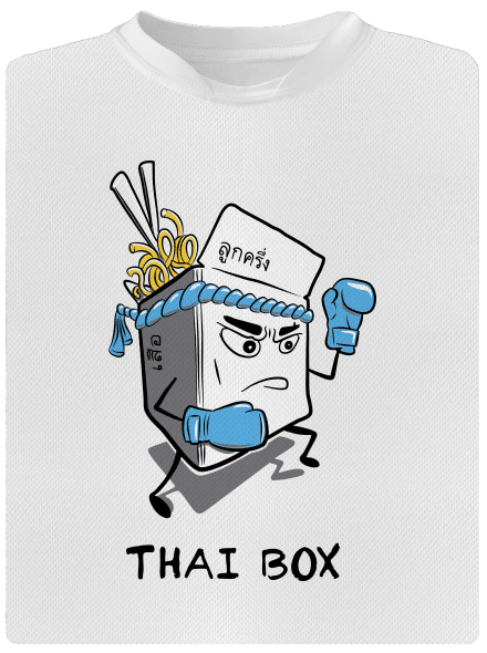 Thai box detské športové tričko White