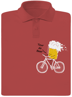 Tour de beer pánska polokošeľa Burgundy