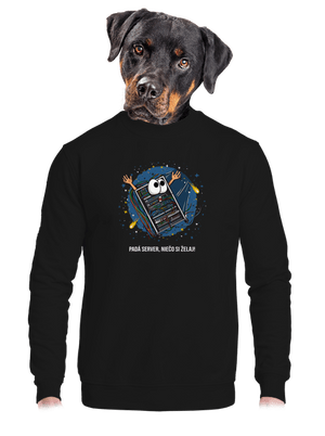Padá server unisex mikina bez kapucne Black