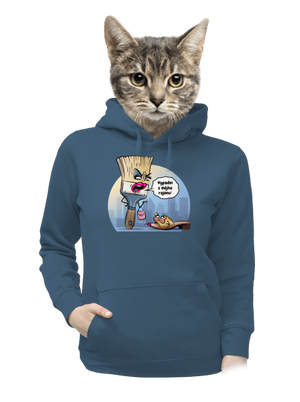 V cudzom rajóne dámska mikina klokanka Denim