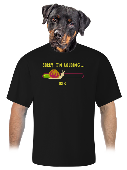 Louding unisex tričko oversized Black