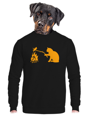 Mačka a myš unisex mikina bez kapucne Black