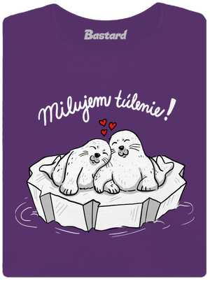 Milujem túlenie dámske tričko prémium Purple