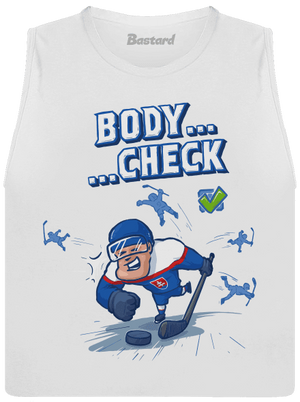 Body check dámske tielko voľné White