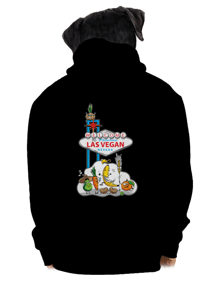 Las Vegan pánska mikina na zips Black