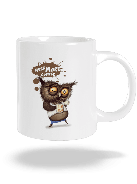 Need more coffee veľký hrnček White