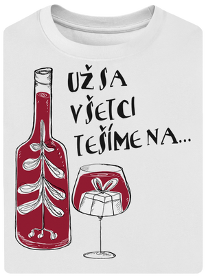 Vianoce vo víne unisex tričko oversized White