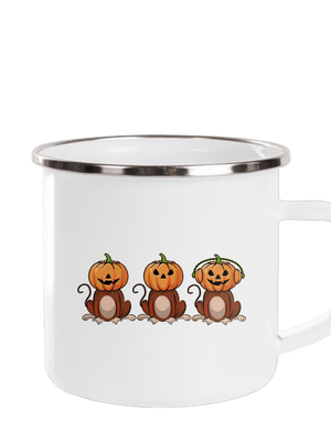 Halloween opičky plecháčik White