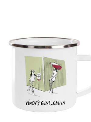 Vínový gentleman  plecháčik White