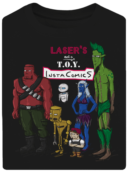 Laser's not a toy unisex tričko oversized Black
