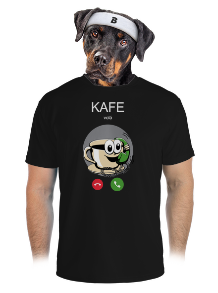 Kafe volá pánske športové tričko Black