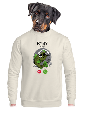 Ryby volají unisex mikina bez kapucne Off White