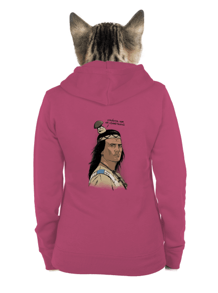 Vinnetou dámska mikina na zips Magenta