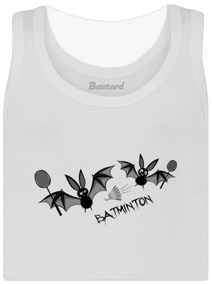 Batminton dámske tielko klasické White