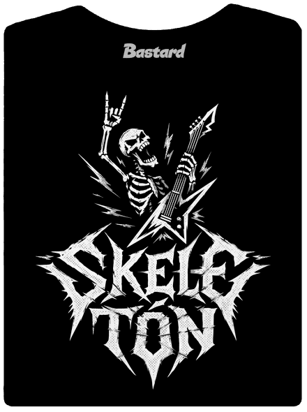 Skeletón dámske tričko s lemom Black
