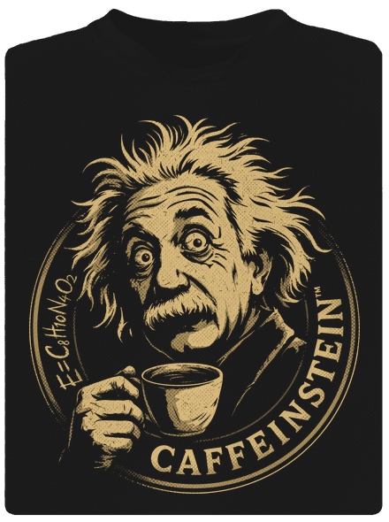 Caffeinstein pánske športové tričko Black