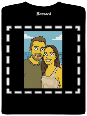 Simpsonovi z vlastnej fotky pánske dlhý rukáv Black