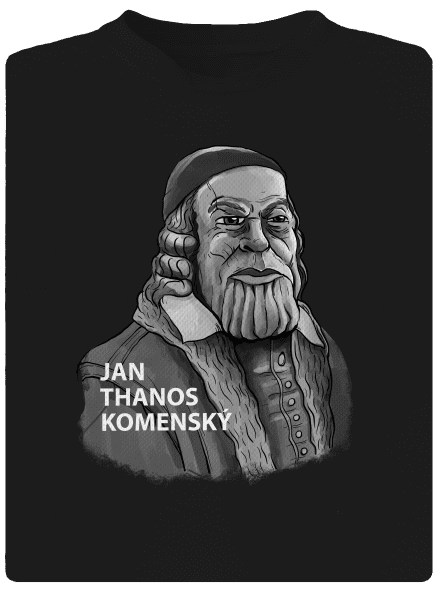 Jan Thanos Komenský detské športové tričko Black