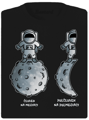 Polčlovek na polmesiaci dámske športové tričko Black