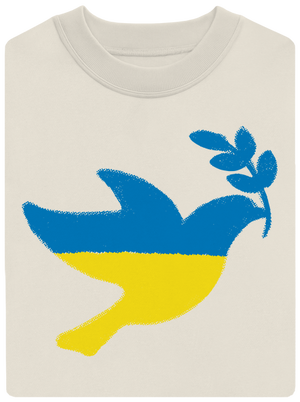 Ukrajina - Holubica obrys unisex mikina bez kapucne Off White