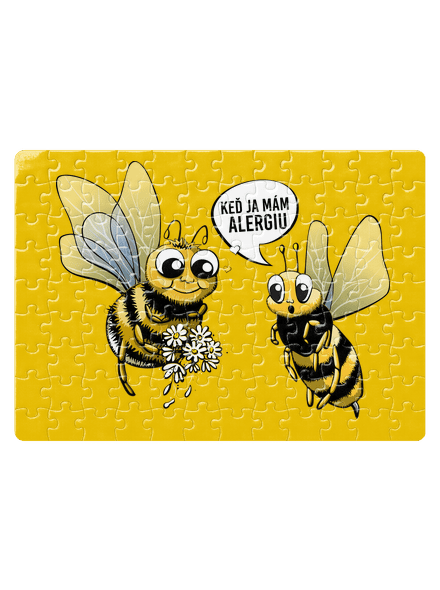 Alergická včielka puzzle White
