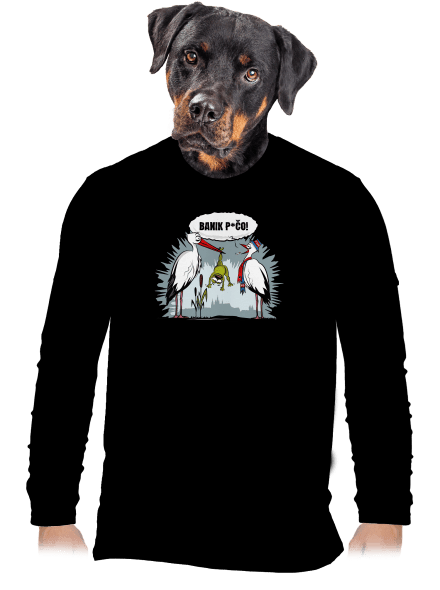 Banik p*čo! pánske dlhý rukáv Black