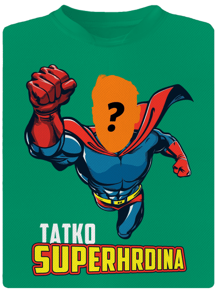 Tatko superhrdina detské športové tričko Kelly Green Mal