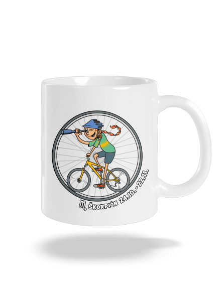 Cyklistický horoskop: Škorpión klasický hrnček White