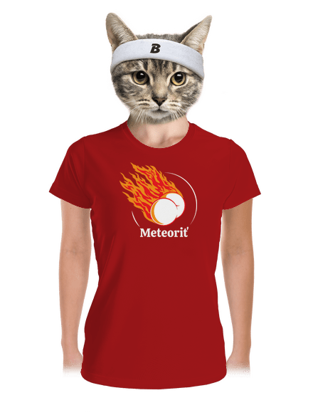 Meteoriť dámske športové tričko Red Mal