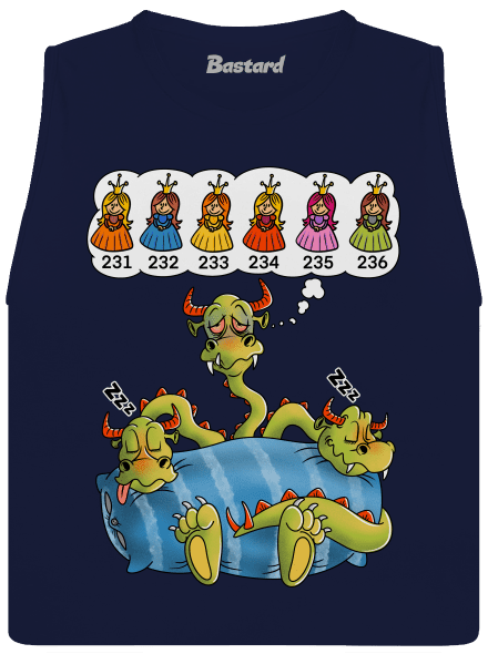 Dračia nespavosť dámske tielko voľné Navy