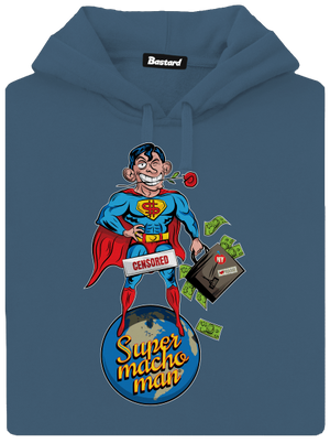 Supermachoman dámska mikina klokanka Denim