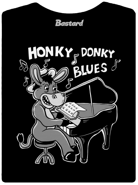 Honky donky blues dámske tričko prémium Black